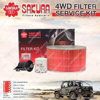 Sakura 4WD Filter Service Kit for Toyota Landcruiser UZJ100R 2UZ-FE 8Cyl 4.7L