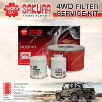 Sakura 4WD Filter Service Kit for Toyota Landcruiser HDJ100R 1HD - FTE 6Cyl 4.2L