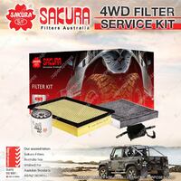 Sakura 4WD Filter Service Kit for Toyota Hilux TGN121R 2TR-FE Refer RSK38C