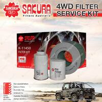 Sakura 4WD Filter Service Kit for Toyota Landcruiser HDJ80 1HDT 6Cyl 4.2L TD