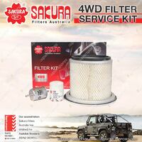 Sakura 4WD Filter Service Kit for Nissan Patrol GU II TB45E VI TB48DE 6Cyl