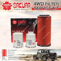 Sakura 4WD Filter Service Kit for Nissan Patrol GQ Series II RD28T 6Cyl 2.8L TD