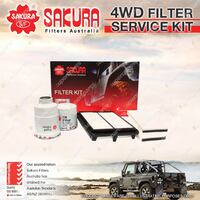 Sakura 4WD Filter Service Kit for Nissan Navara D40 YD25 4Cyl Refer RSK34C