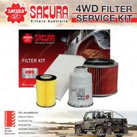 Sakura 4WD Filter Service Kit for Nissan Patrol GU IV ZD30D 3.0L Refer RSK24C