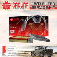 Sakura 4WD Filter Service Kit for Nissan Navara D23 NP300 QR25DE 4Cyl 2.5L