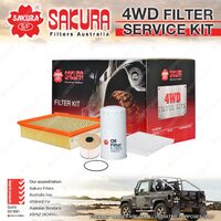 Sakura 4WD Filter Service Kit for Isuzu D-Max TF 4JJ1 4CYL 3L Refer RSK6