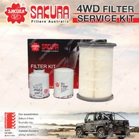 Sakura 4WD Filter Service Kit for Mazda Bravo B2500 WL T 4Cyl 2.5L Turbo Diesel