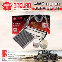 Sakura 4WD Filter Service Kit for Toyota Hiace KDH201R KDH221R KDH223R 3.0L