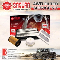 Sakura Oil Air Fuel Cabin Filter Service Kit for Landcruiser VDJ 76 78 79 TD V8