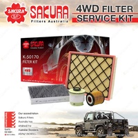Sakura 4WD Filter Service Kit for Ford Everest UA Ranger PX 3.2L 5Cyl 2011-On