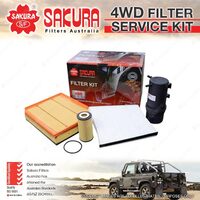Sakura 4WD Filter Kit for Volkswagen Amarok 2H DDXC DDXE V6 3.0L Diesel