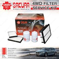 Sakura 4WD Filter Service Kit for Hyundai iload TQ 2.5L D4CB 4 Cyl CRD Turbo