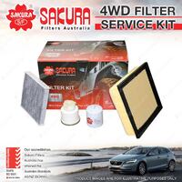 Sakura 4WD Filter Service Kit for Toyota Hiace GDH 300R 320R 322R 2.8L 4 Cyl