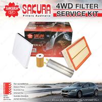 Sakura 4WD Filter Service Kit for VW Transporter T5 T6 2.0L 4 Cyl Diesel 09-20