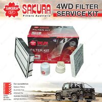Sakura 4WD Filter Service Kit for Toyota Hiace KDH206 1KDFTV 3.0L 4Cyl 2007-On