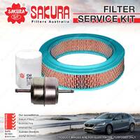 Sakura Oil Air Fuel Filter Service Kit for Ford Fairlane V8 302 351 1974-1978