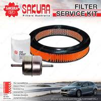 Sakura Oil Air Fuel Filter Service Kit for Ford Fairlane ZK 4.1L 250ci 1982-1984