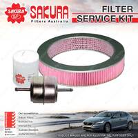 Sakura Oil Air Fuel Filter Service Kit for Ford Courier SGC 1.8L 4Cyl VC 78-82