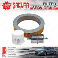 Sakura Oil Air Fuel Filter Kit for Mazda 1300 STB 1.3L 4 Cyl Petrol 70-77