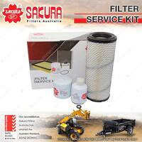 Sakura Oil Air Fuel Filter Service Kit for Bobcat 334 337 341 430 2.2L 2.0L