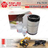 Sakura Oil Air Fuel Filter Service Kit for Bobcat S630 S650 T650 3.3 V3307 09-On