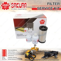 Sakura Oil Air Fuel Filter Service Kit for Bobcat 418 E20 0.7L D722 I3 6V 14-On