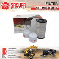 Sakura Oil Air Fuel Filter Service Kit for Yanmar Vio 30-6 35-6B 1.6L 2013-On