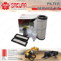 Sakura Oil Air Fuel Cabin Filter Service Kit for Bobcat S550 S590 2.6L 2013-2021