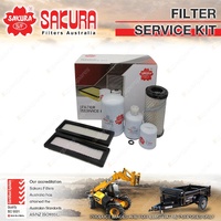 Sakura Oil Air Fuel Cabin Filter Service Kit for Bobcat E20 0.7L D722 2014-2021
