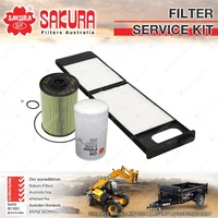 Sakura Oil Fuel Cabin Filter Service Kit for Sumitomo SH145X-6 3.0L 4JJ1X 12-On