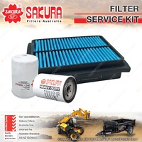 Sakura Oil Fuel Cabin Filter Service Kit for Komatsu D65E-12 11.0L 6D125 1900-On
