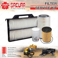 Sakura Oil Air Fuel Cabin Filter Service Kit for Hitachi ZX140W-3 3.0L 2007-2018