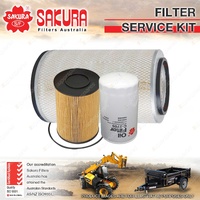 Sakura Oil Air Fuel Filter Service Kit for Hitachi ZX170W-3 5.2L 4HK1 2007-2011