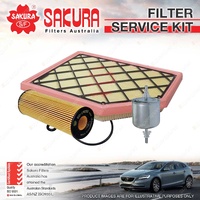 Sakura Oil Air Fuel Filter Service Kit for Ford Ranger Raptor PY T62 3.0L 22-On
