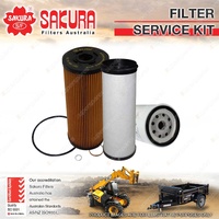 Sakura Oil Air Fuel Filter Service Kit for Claas Dominator 108 6.0L OM366A 90-98
