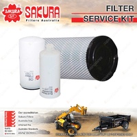 Sakura Oil Air Fuel Filter Service Kit for New Holland TG285 8.3L 2002-2005