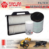 Sakura Oil Air Cabin Filter Service Kit for Hitachi ZX130W 4.3L 4BG1T 2004-2008