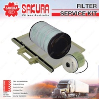 Sakura Air Fuel Cabin Filter Service Kit for Isuzu FRD FRR FSD FSR FSS FTR FTS