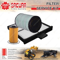 Sakura Air Fuel Cabin Filter Service Kit for Kobelco SK235SR-2 5.1L 2010-On