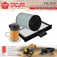 Sakura Air Fuel Cabin Filter Service Kit for Kobelco SK200-8 5.1L 2010-2015