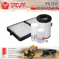 Sakura Oil Air Fuel Cabin Filter Service Kit for Komatsu D65EX-16 8.9L 2012-On