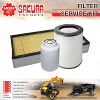 Sakura Air Fuel Cabin Filter Service Kit for Caterpillar RM500 15.2L C15 07-On
