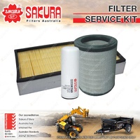 Sakura Air Fuel Cabin Filter Service Kit for Caterpillar 980H 15.2L C15 2006-On