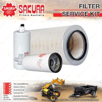 Sakura Oil Air Fuel Filter Service Kit for Kawasaki 90ZV-2 10.8L QSM11 2008-2013