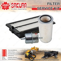 Sakura Air Fuel Cabin Filter Service Kit for John Deere 650DLC 15.7L 1900-On