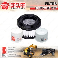Sakura Oil Air Fuel Filter Service Kit for Case CX27B CX31B CX36B CX55B 2005-On