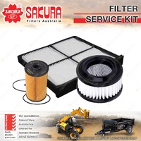 Sakura Air Fuel Cabin Filter Service Kit for Kobelco SK225SR-2 5.1L 2015-On