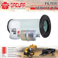 Sakura Oil Air Fuel Filter Service Kit for John Deere 624J 6.8L 2005-2008