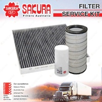 Sakura Air Fuel Cabin Filter Service Kit for Mack Anthem Granite 12.8L MP8