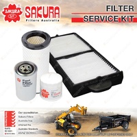 Sakura Oil Air Fuel Cabin Filter Service Kit for Yanmar Vio 80-1 3.3L 4TNV98